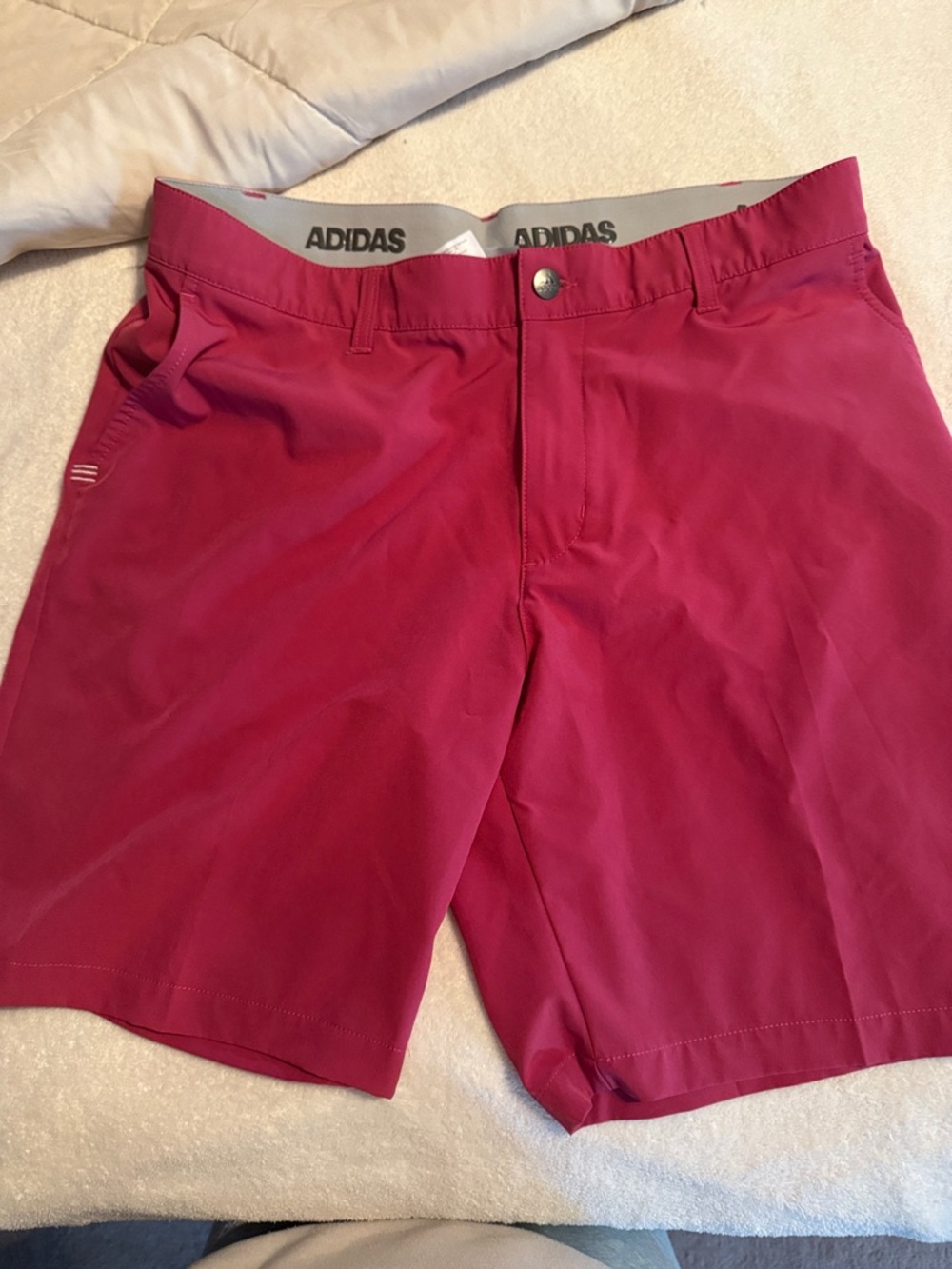 adidas Men's Magenta Athletic Golf Shorts